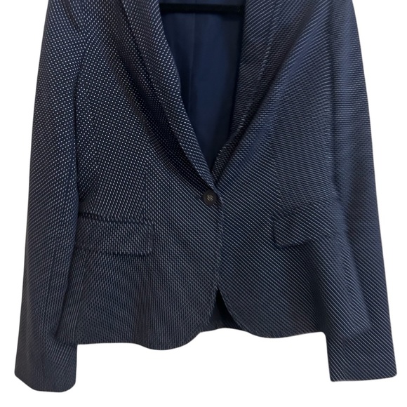 The Limited Navy Blue Micro Dot Blazer Size Small - Picture 2 of 5